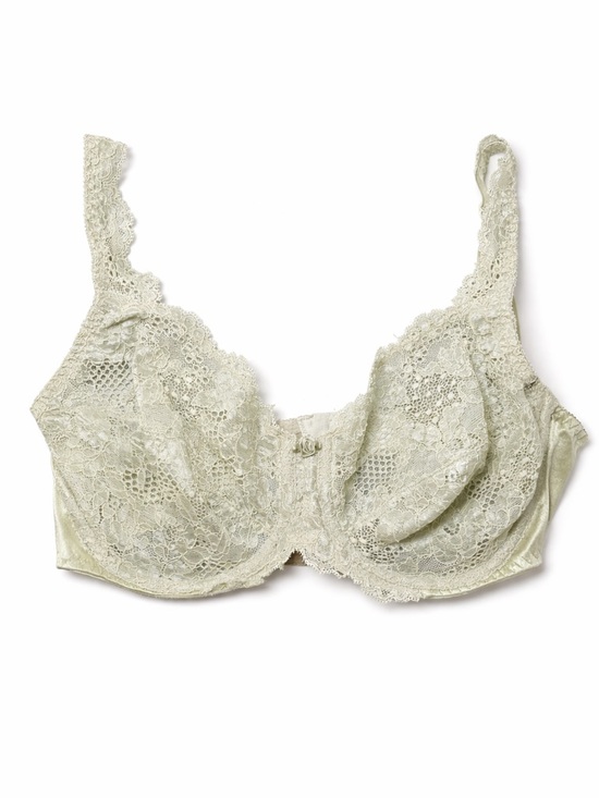 Victoria's Secret Other - Vintage 90’s Victoria’s Secret Sage Green Lace Demi Underwire Bra 38D